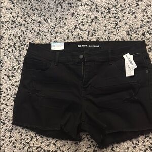 Old Navy Women's Black Boyfriend Shorts